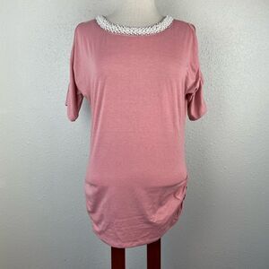 Tutta Bella Maternity Cold Shoulder Top Size M EUC